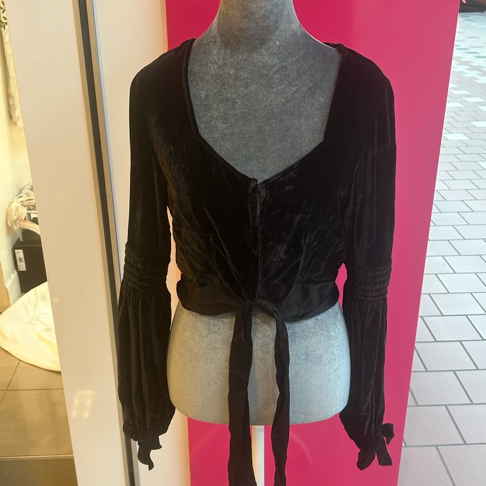 Black Velvet Betsey Johnson Wrap Top